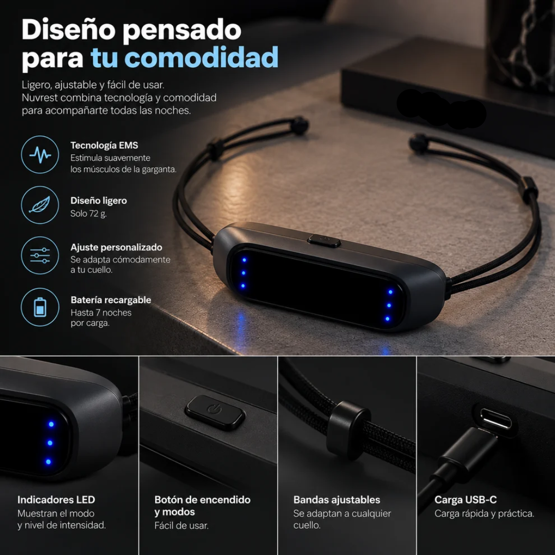 Dispositivo anti-ronquidos Inteligente